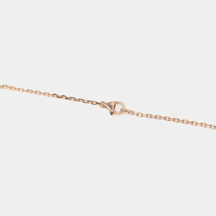 Pre Owned Cartier Trinity Diamond 18k Three Tone Gold Necklace