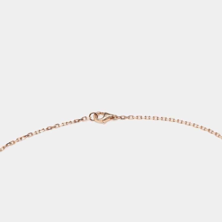 Pre Owned Cartier Trinity Diamond 18k Three Tone Gold Necklace