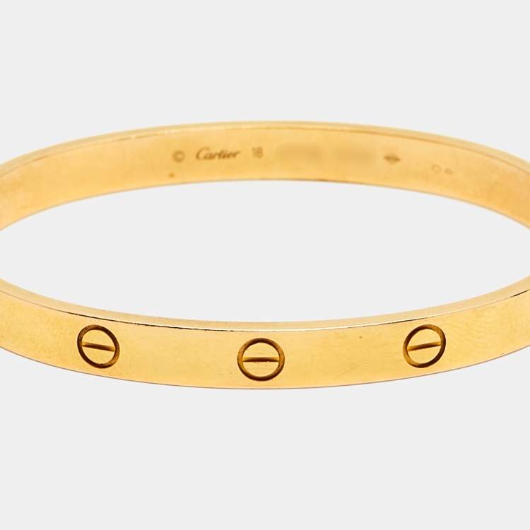 Pre Owned Cartier Love 18k Rose Gold Classic Model Bracelet 18