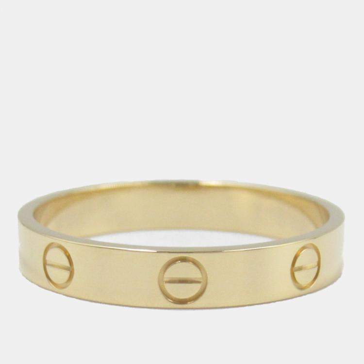 Pre Owned Cartier 18K Yellow Gold Mini Love Ring EU 61