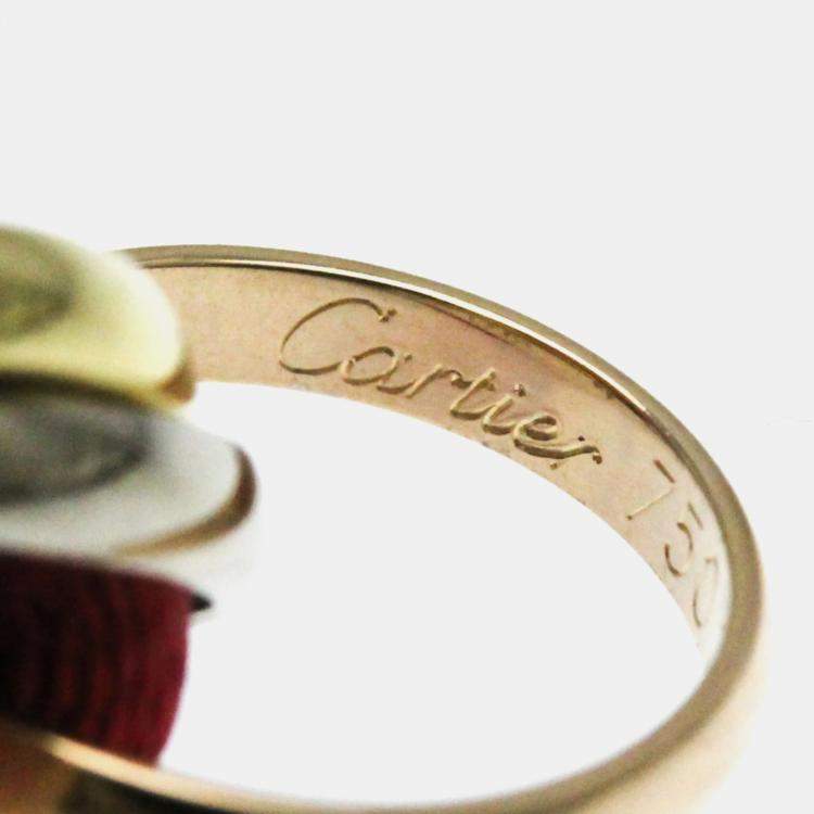 Pre Owned Cartier 18K Yellow Gold, Rose Gold, White Gold Trinity Cord Bracelet