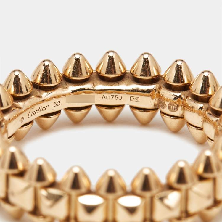 مملوكة مسبقًا Cartier Clash de Cartier 18k Rose Gold Small Model Ring Size 52