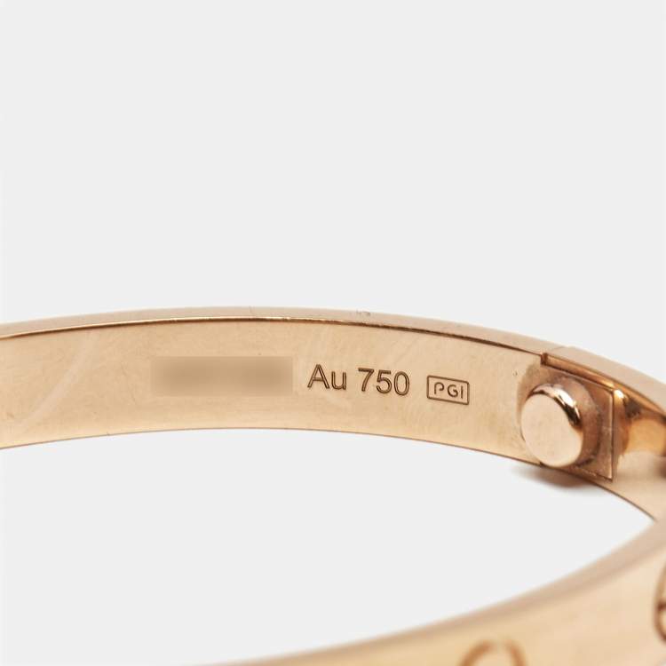 مملوكة مسبقًا Cartier Love 18k Rose Gold Classic Model Bracelet 17