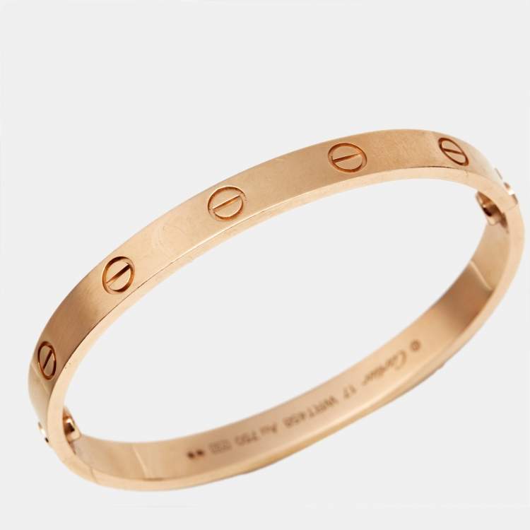 مملوكة مسبقًا Cartier Love 18k Rose Gold Classic Model Bracelet 17