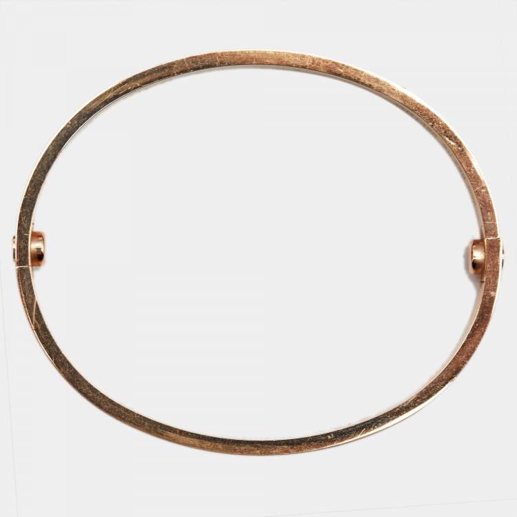 مملوكة مسبقًا Cartier Love 18k Rose Gold Classic Model Bracelet 17