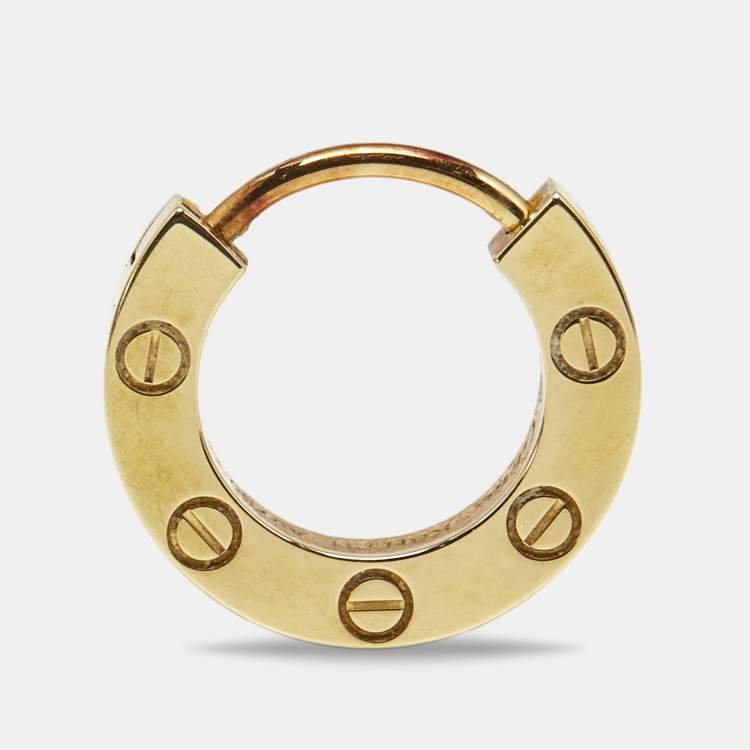 Pre Owned Cartier Love 18k Yellow Gold Single Earring