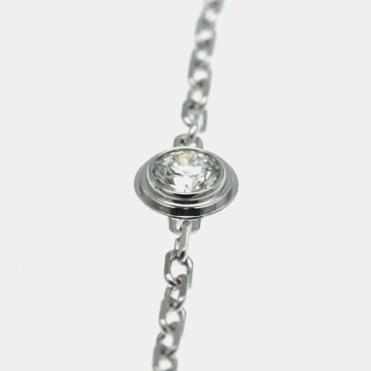 Pre Owned Cartier 18K White Gold Diamond XS D'Amour Bracelet