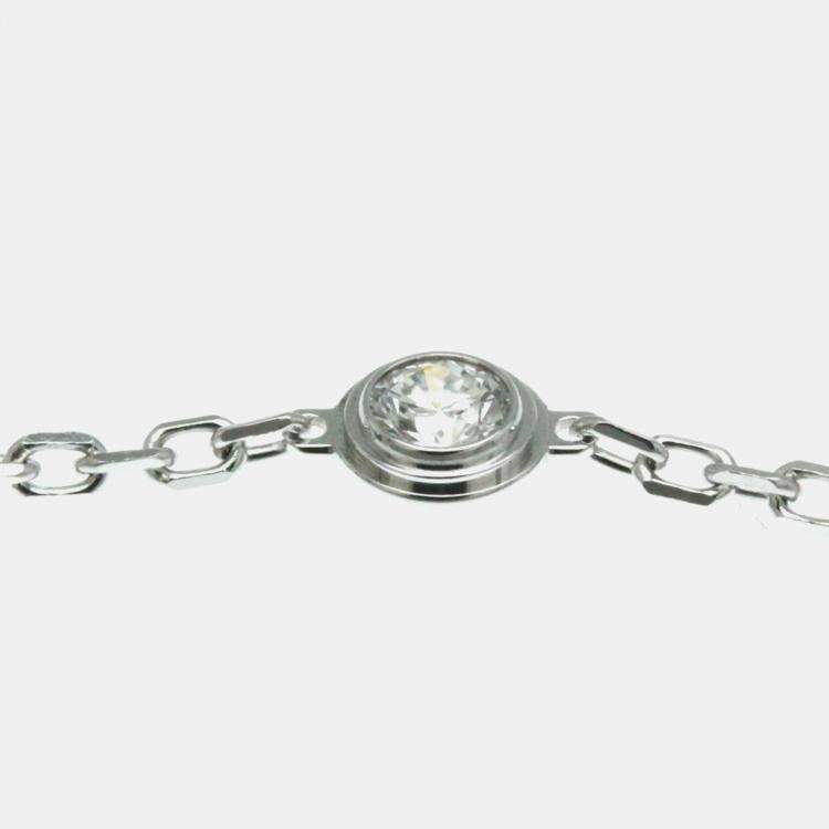 Pre Owned Cartier 18K White Gold Diamond XS D'Amour Bracelet