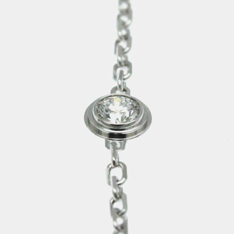Pre Owned Cartier 18K White Gold Diamond XS D'Amour Bracelet