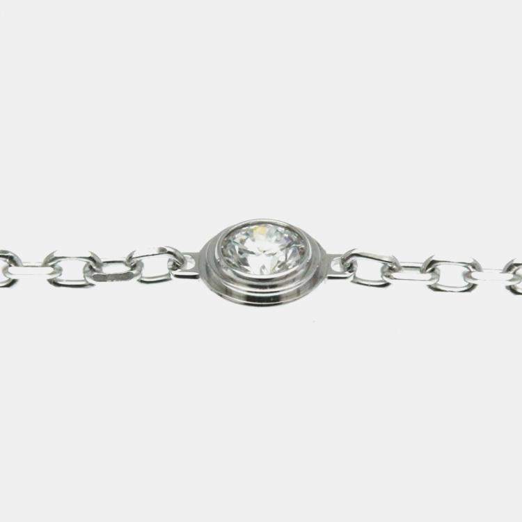 Pre Owned Cartier 18K White Gold Diamond XS D'Amour Bracelet