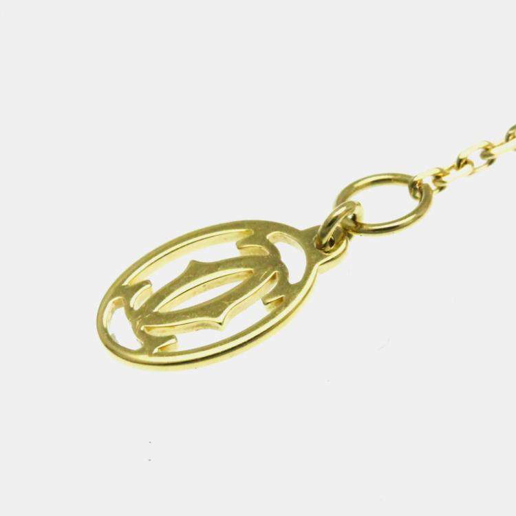 Pre Owned Cartier 18K Yellow Gold Diamond D'Amour Pendant Necklace