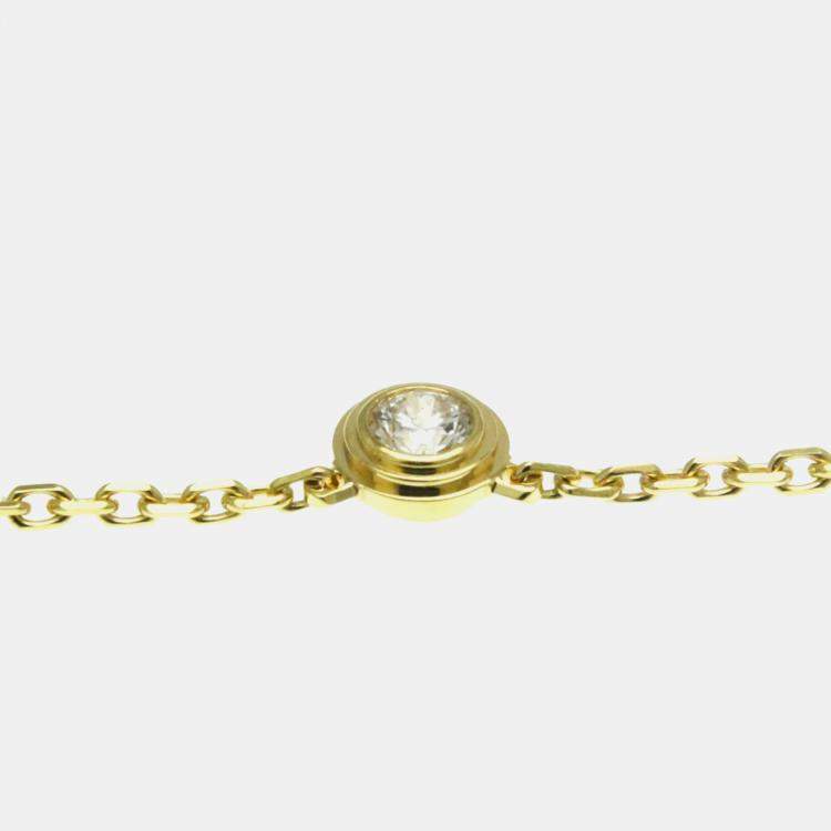 Pre Owned Cartier 18K Yellow Gold Diamond D'Amour Pendant Necklace