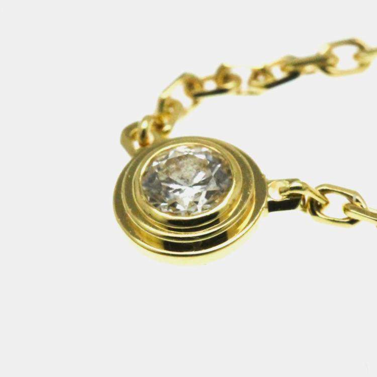 Pre Owned Cartier 18K Yellow Gold Diamond D'Amour Pendant Necklace