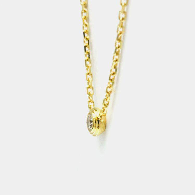 Pre Owned Cartier 18K Yellow Gold Diamond D'Amour Pendant Necklace
