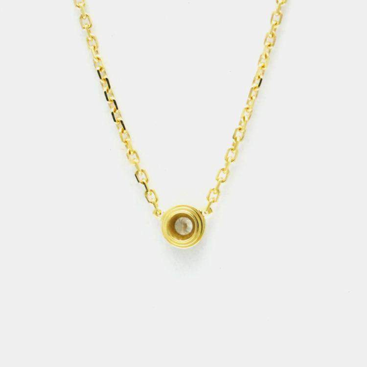 Pre Owned Cartier 18K Yellow Gold Diamond D'Amour Pendant Necklace