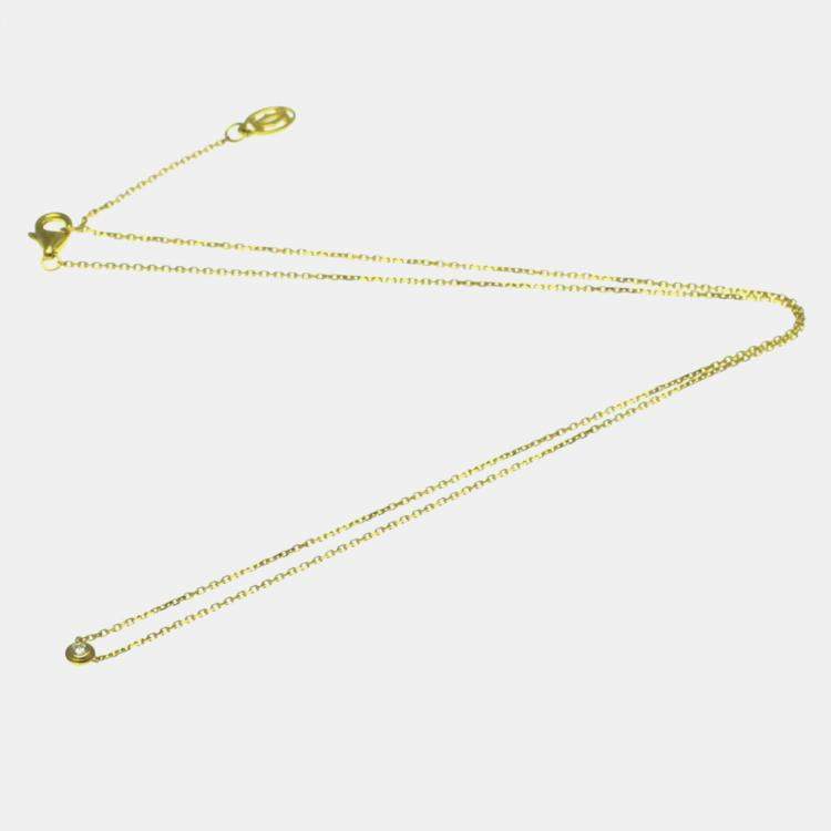 Pre Owned Cartier 18K Yellow Gold Diamond D'Amour Pendant Necklace
