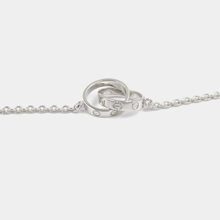 Pre Owned Cartier Love 18K White Gold Chain Bracelet
