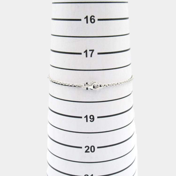 Pre Owned Cartier Love 18K White Gold Chain Bracelet