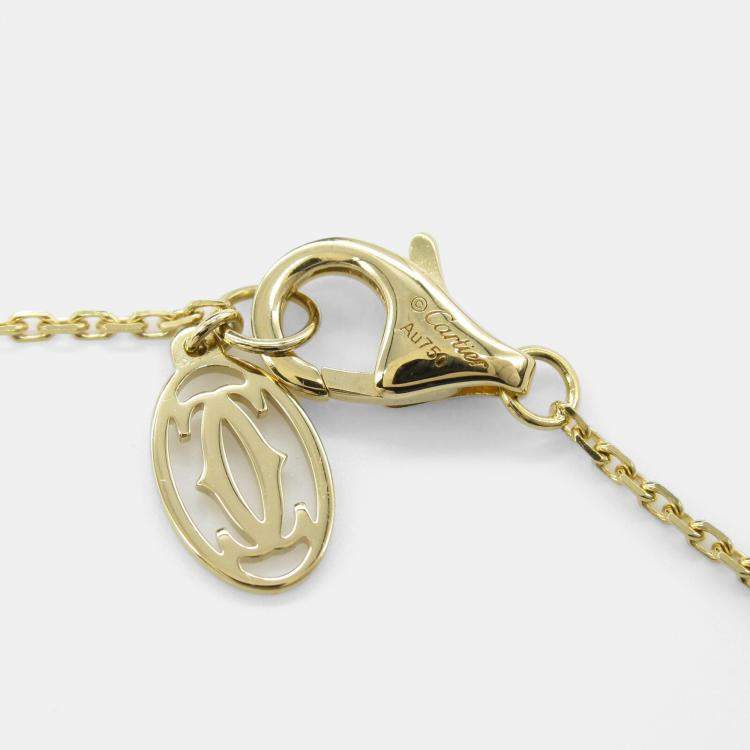 Pre Owned Cartier D'amour 18K Yellow Gold and Diamond Pendant Necklace