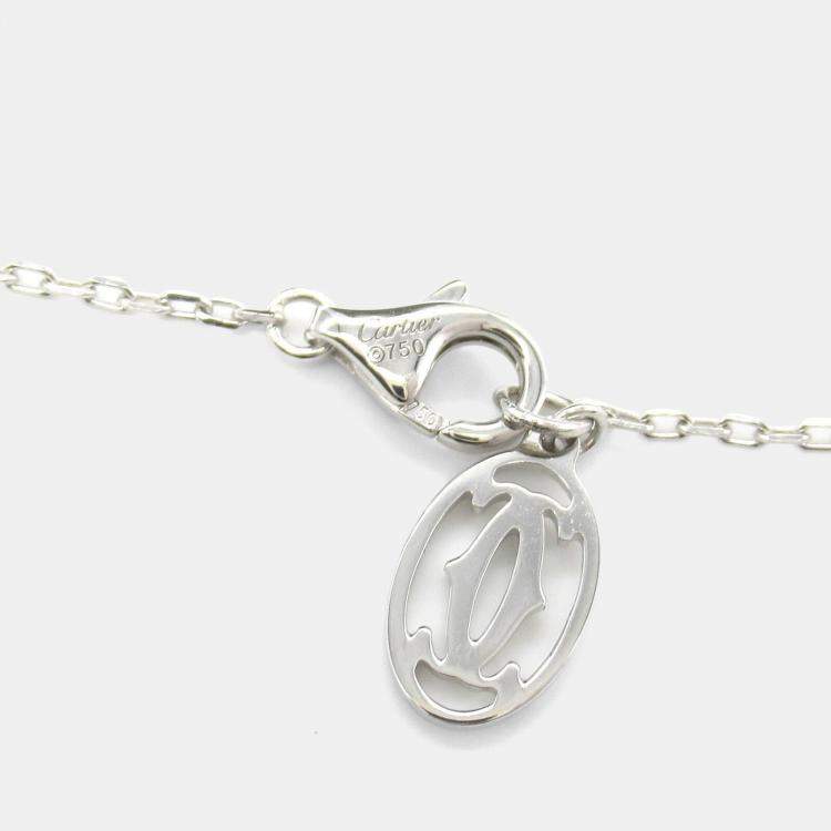 Pre Owned Cartier D'amour 18K White Gold and Diamond Pendant Necklace