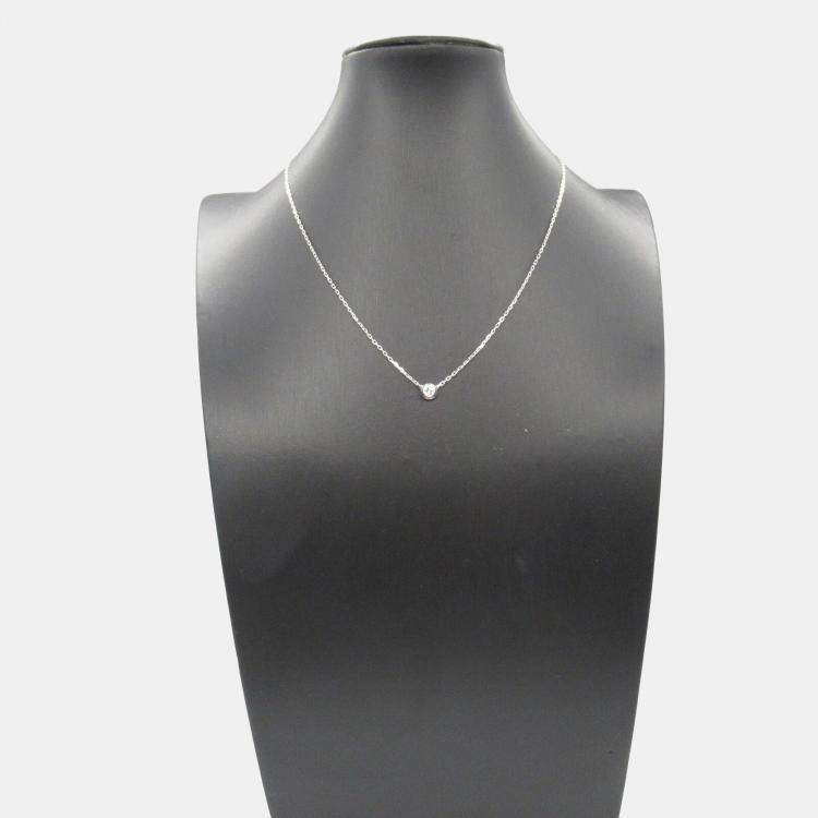 Pre Owned Cartier D'amour 18K White Gold and Diamond Pendant Necklace