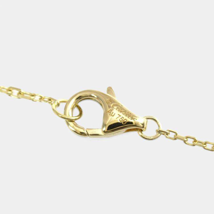 Pre Owned Cartier Amulette De Cartier 18K Yellow Gold, Diamond Pendant Necklace