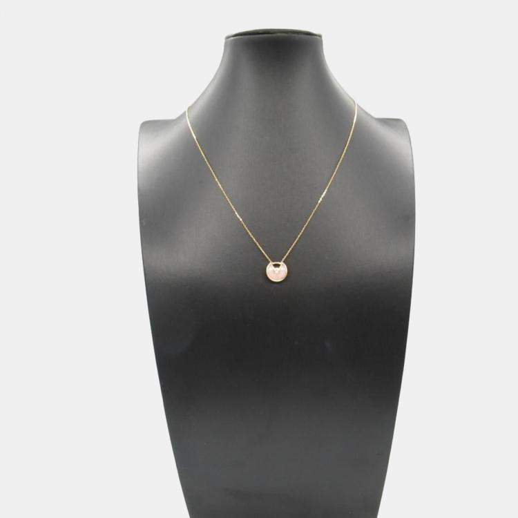 مملوكة مسبقًا Cartier Amulette De Cartier 18K Rose Gold,Diamond and Opal Pendant Necklace
