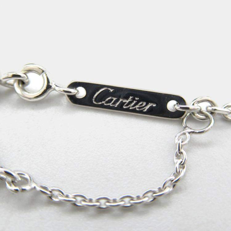 Pre Owned Cartier C De Cartier Heart 18K White Gold Pendant Necklace