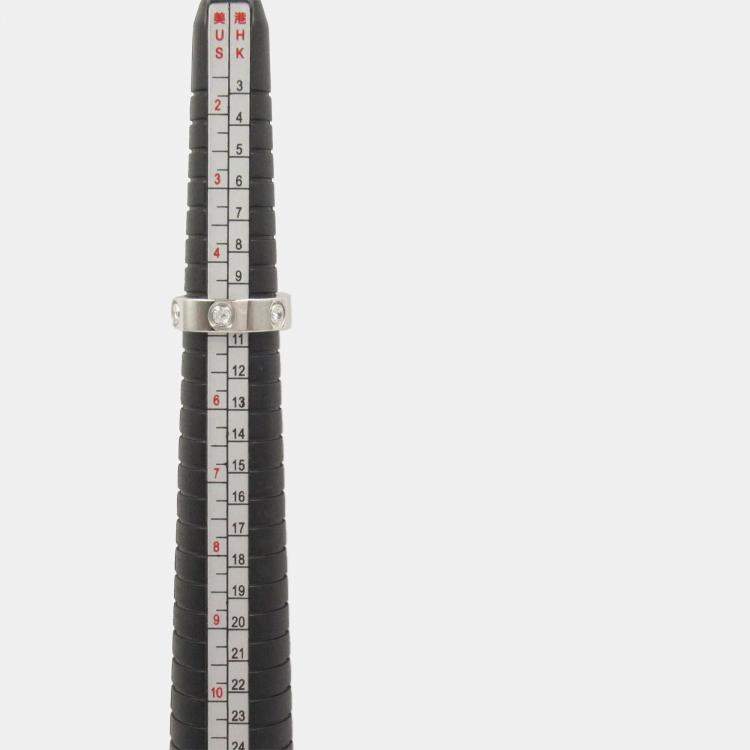Pre Owned Cartier Love 18K White Gold and Diamond Love Band Ring EU 49