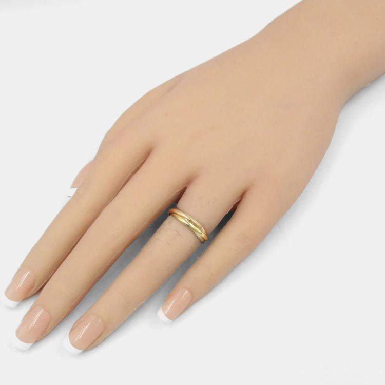 Pre Owned Cartier Trinity 18K Yellow, Rose, White Gold Band Ring EU 49