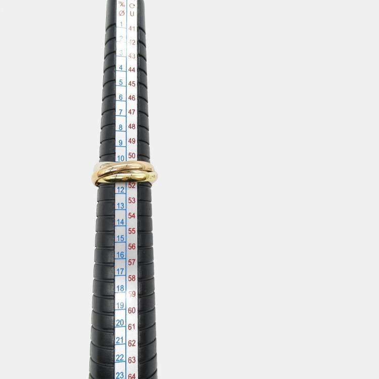 Pre Owned Cartier Trinity 18K Yellow, Rose, White Gold Band Ring EU 51
