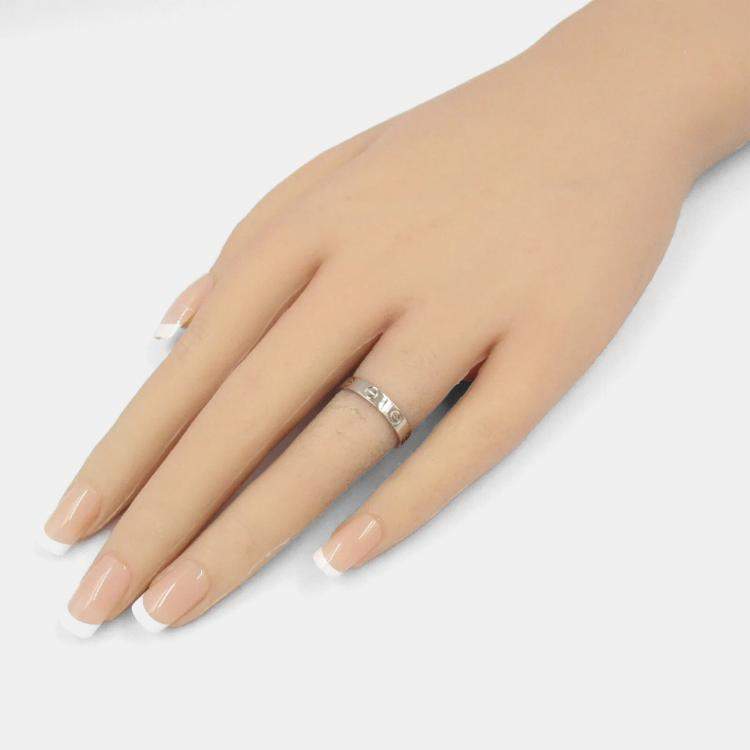 Pre Owned Cartier Love 18K White Gold Band Ring EU 50