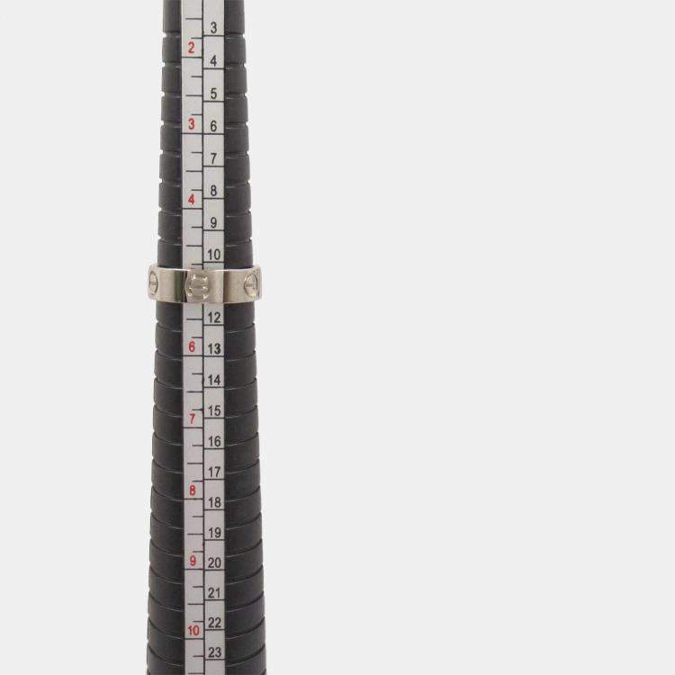 Pre Owned Cartier Love 18K White Gold Love Band Ring EU 50