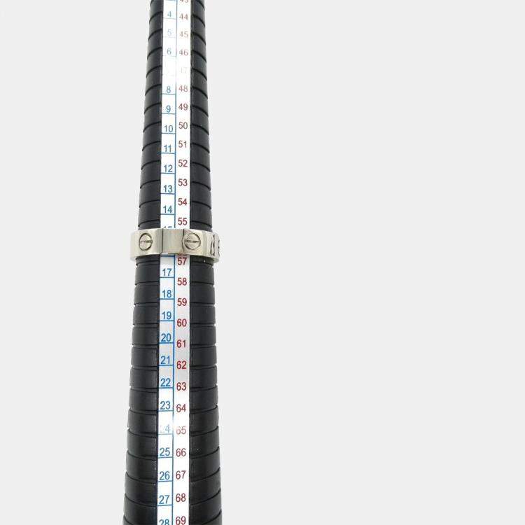 Pre Owned Cartier Love 18K White Gold Love Band Ring EU 57