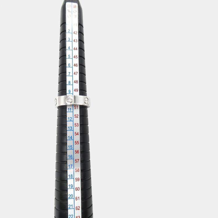 Pre Owned Cartier Love 18K White Gold Love Band Ring EU 51