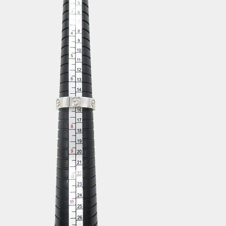 Pre Owned Cartier Love 18K White Gold Love Band Ring EU 55