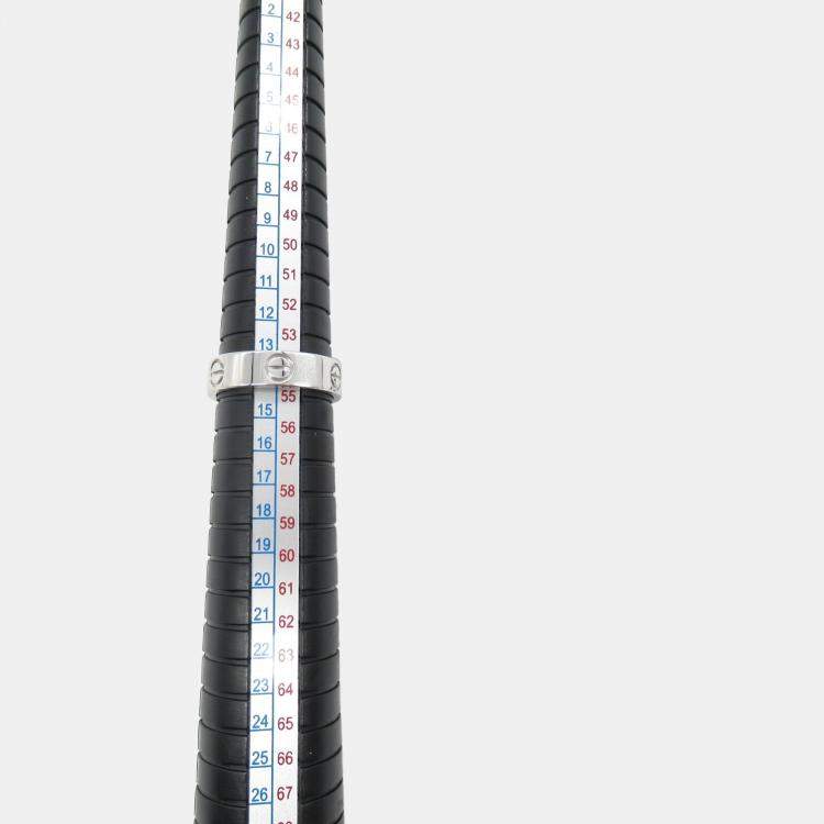 Pre Owned Cartier Love 18K White Gold Love Band Ring EU 55