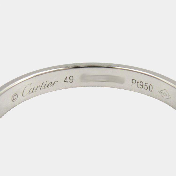 Pre Owned Cartier D'Amour Full Eternity Platinum Diamond Ring EU 49