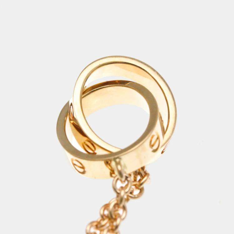Pre Owned Cartier Love Interlocking 18K Yellow Gold Bracelet 