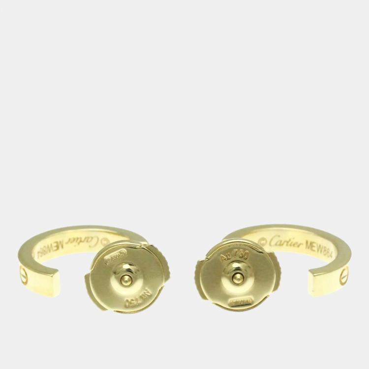 Pre Owned Cartier Love 18K Yellow Gold Baby Love Earrings 