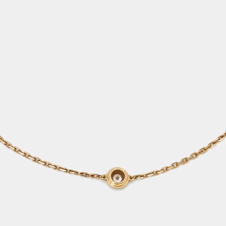 Pre Owned Cartier d'Amour Diamond 18k Yellow Gold XS Model Bracelet