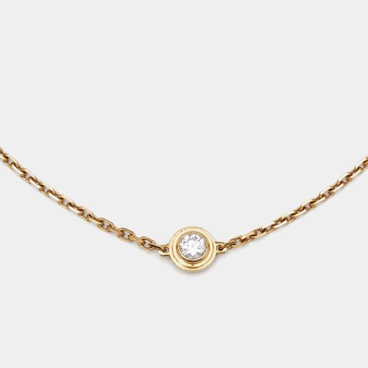 Pre Owned Cartier d'Amour Diamond 18k Yellow Gold XS Model Bracelet