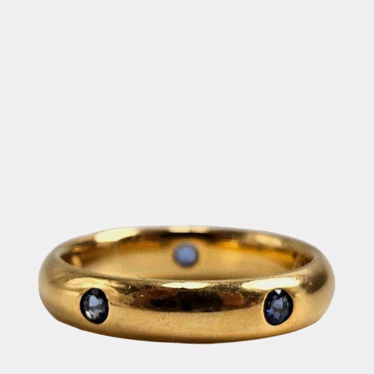 Pre Owned Cartier Vintage Stella Sapphire Ring EU 50
