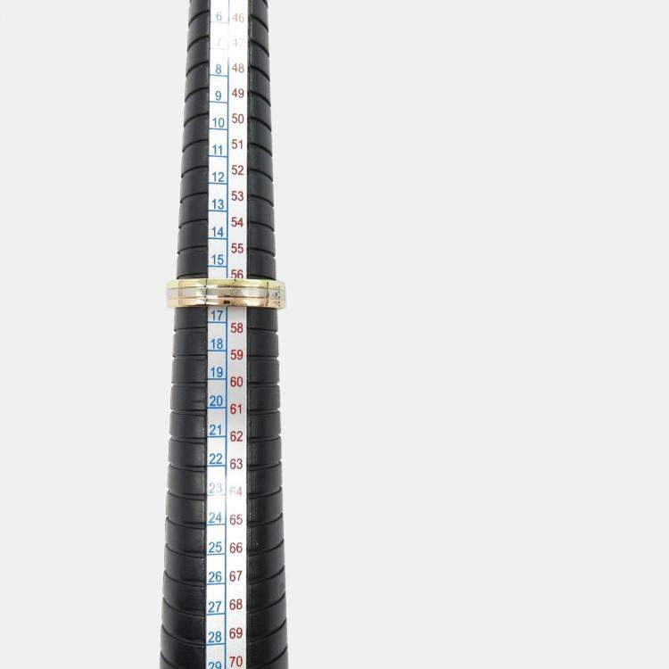 Pre Owned Cartier Vendome 18K Rose, White and Yellow Gold Band Ring EU 57