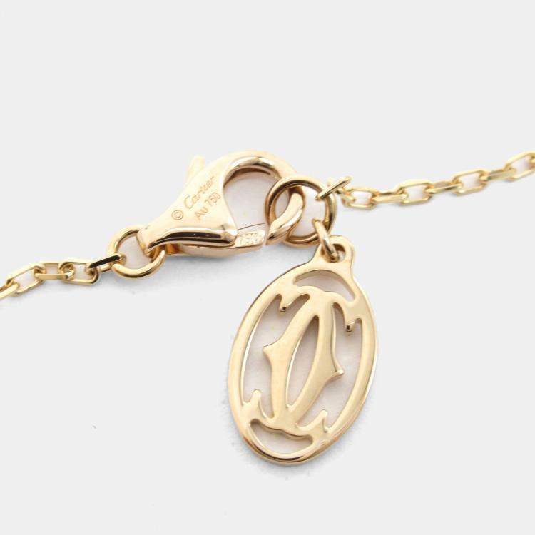 Pre Owned Cartier D'amour 18K Rose Gold and Pink Sapphire Pendant Necklace