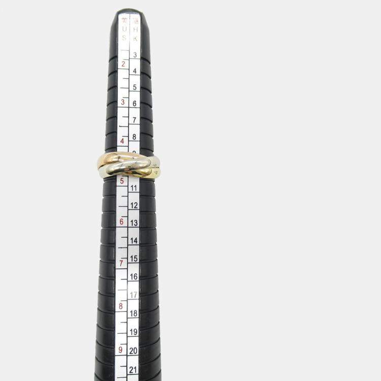 Pre Owned Cartier Trinity 18K Yellow, Rose, White Gold Ring EU 48