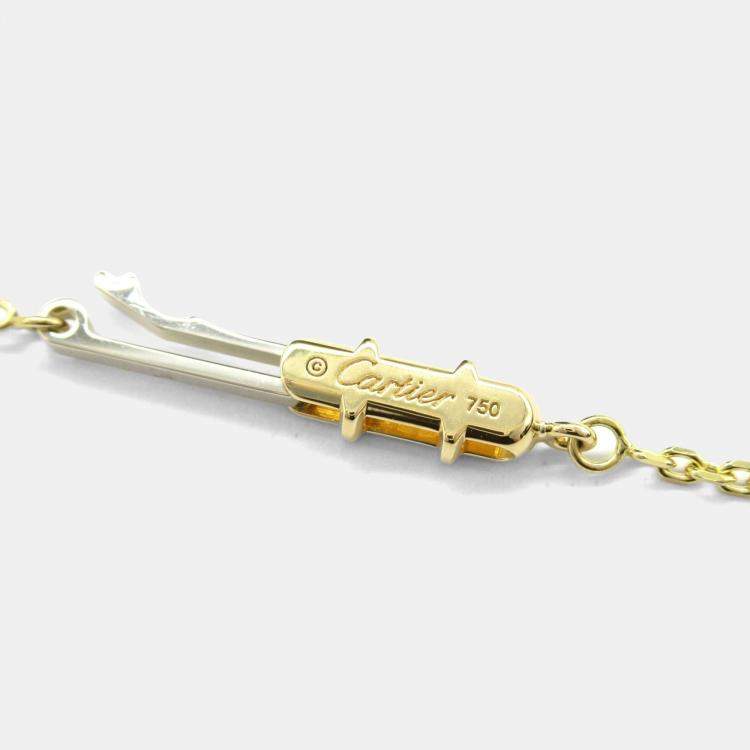 Pre Owned Cartier C De Cartier Heart 18K Yellow Gold Pendant Necklace