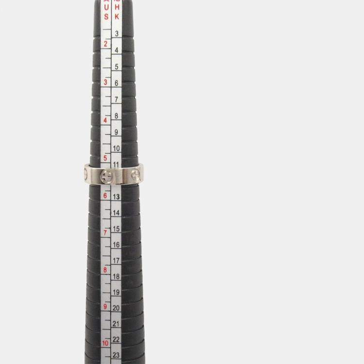 Pre Owned Cartier Love 18K White Gold Band Ring EU 51