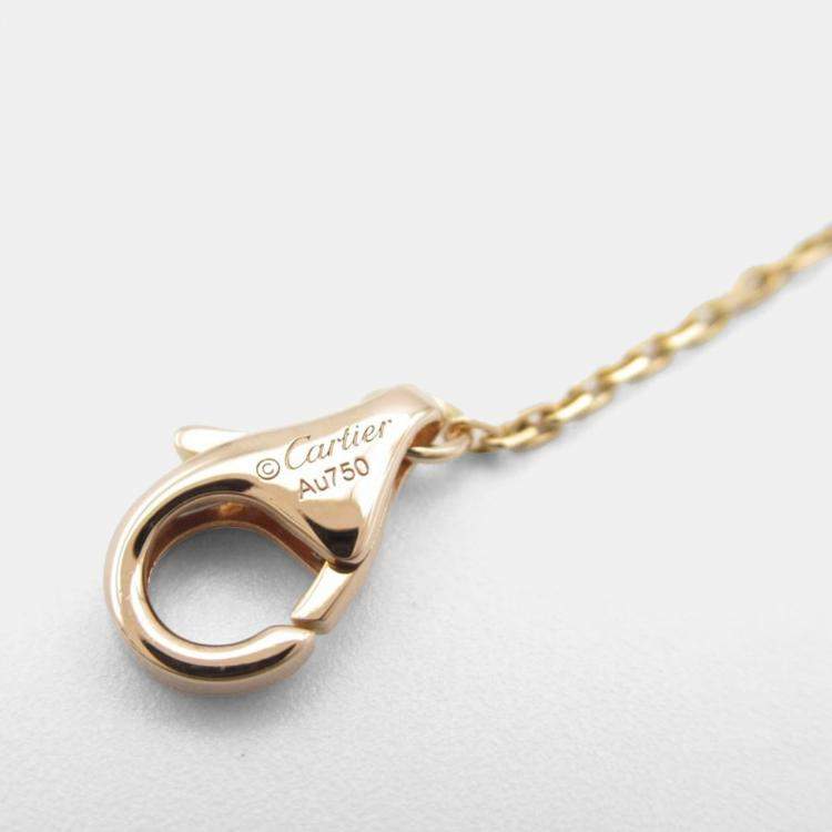 Pre Owned Cartier Amulette De Cartier 18K Rose Gold, Diamond, Onyx Chain Bracelet