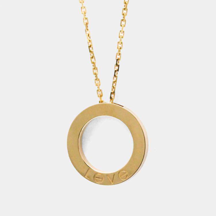 Pre Owned Cartier Love 18K Rose Gold Pendant Necklace
